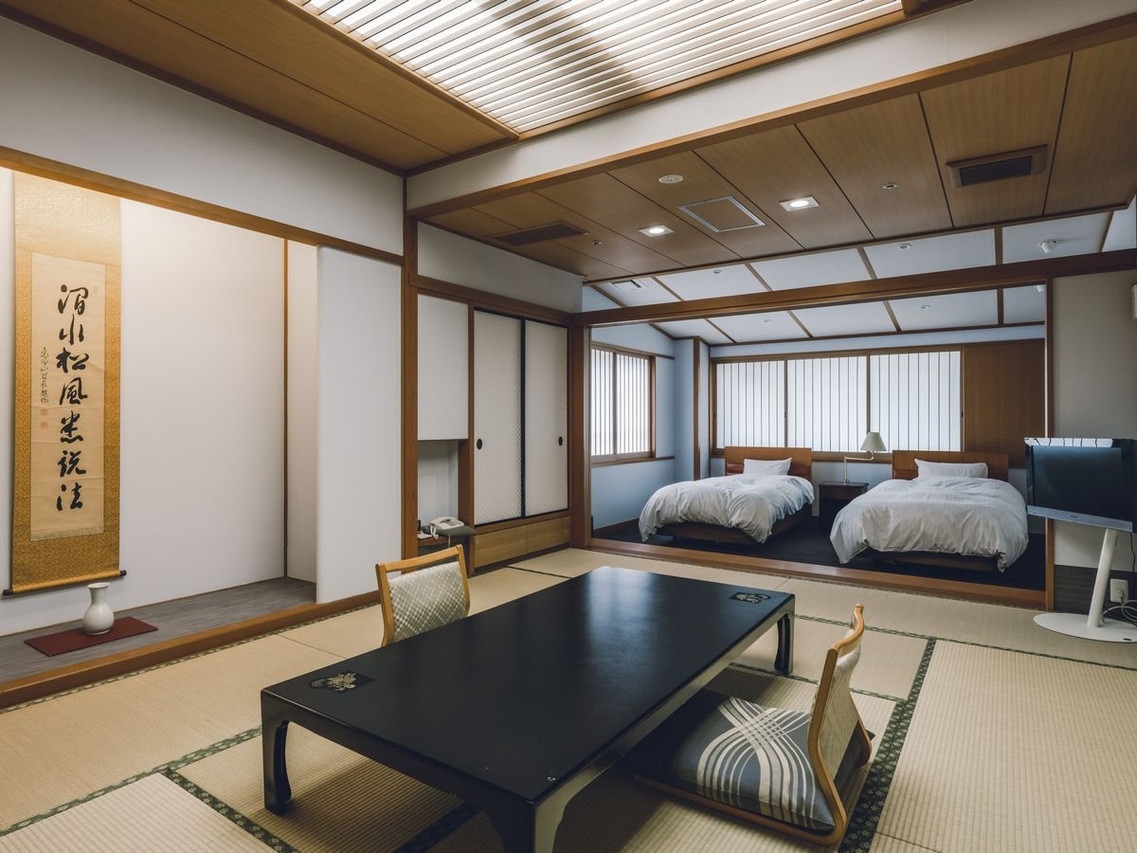 Japanese room with two beds.