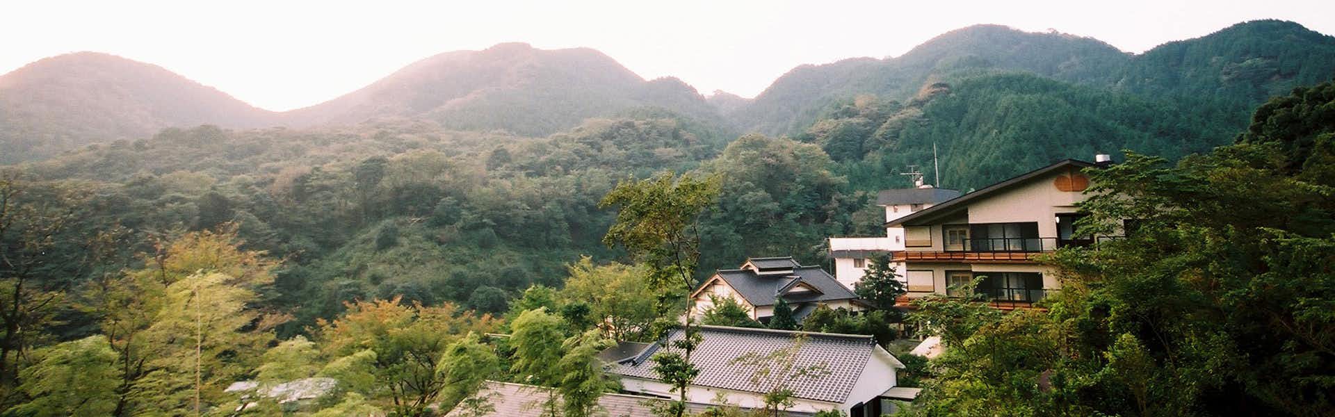 Insen, Private Source Flowing Hot Spring - Kannon Onsen with the secluded property set among densely forested mountains.