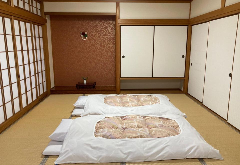 Traditional Japanese room with futons.