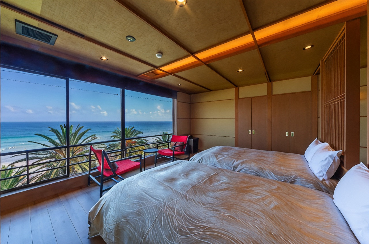 Guest room with ocean view.