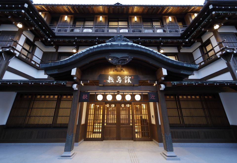 Property entrance with a traditional facade.